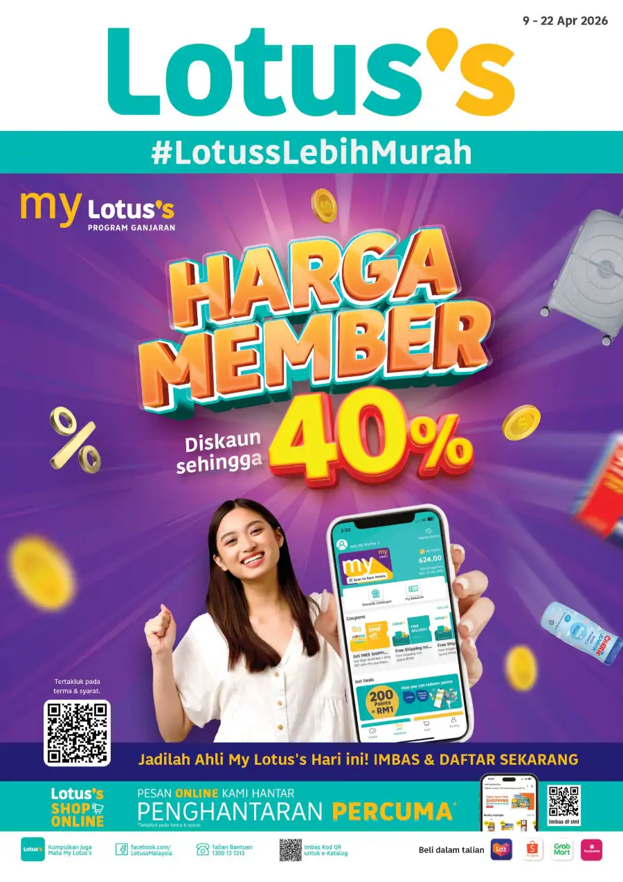Lotus's Malaysia Member Deals: Up to 40% Off page 1