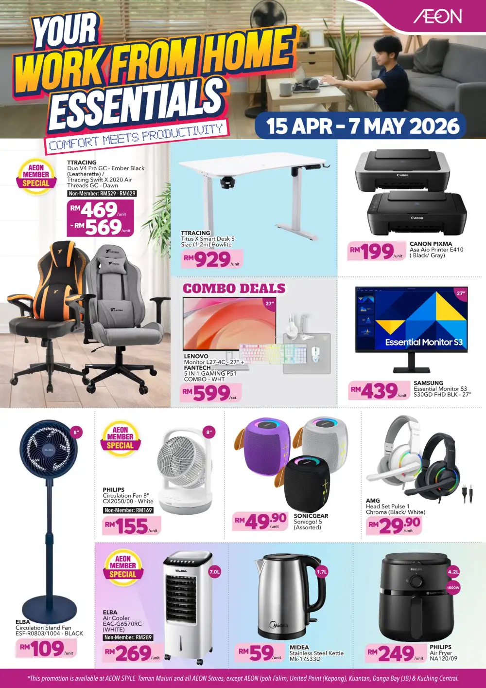 AEON Malaysia WFH Essentials | Ends 7 May | Comfort & Productivity page 2