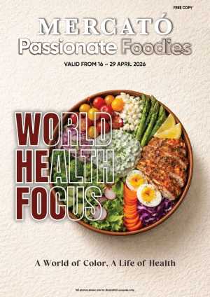 Mercató World Health Focus | Ends 29 Apr | Healthy Food Deals flyer cover