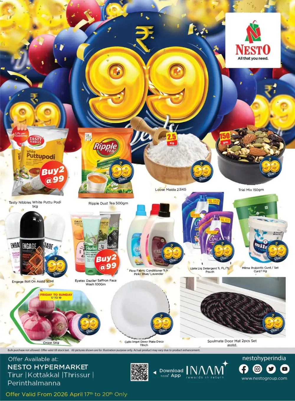 Nesto Hypermarket Thrissur ₹99 Super Deals Sale page 1
