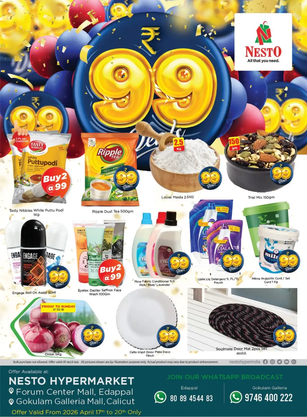 Nesto Hypermarket Gokulam Mall Calicut ₹99 Deals page 1