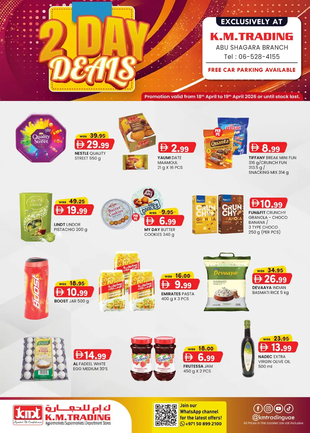 K.M. Trading Abu Shagara 2 Day Deals April 2026 page 1