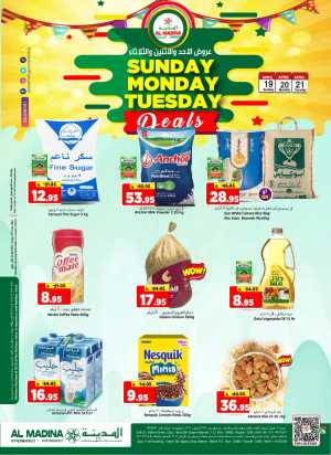 Al Madina Riyadh Sunday-Tuesday Deals | April 19-21 Offers flyer cover
