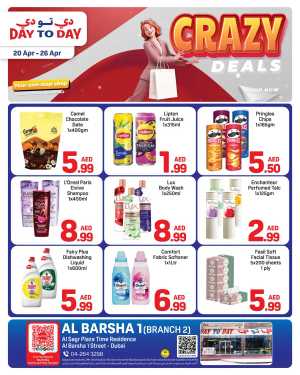 Day to Day Al Barsha Dubai Crazy Deals flyer cover